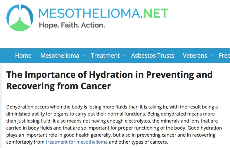The Importance of Hydration in Preventing and Recovering from Cancer